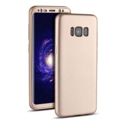 Husa FullBody Silicon MyStyle Gold pentru Samsung Galaxy S8 Plus acoperire completa 360 grade cu folie de protectie gratis foto