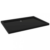 Cadita de dus dreptunghiulara din ABS, negru, 70x100 cm