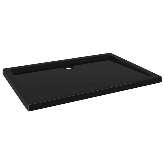 Cadita de dus dreptunghiulara din ABS, negru, 70x100 cm