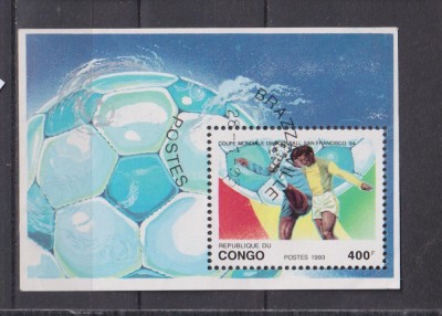 CONGO 1993 C.M. FOTBAL 1994 MI. BLOCK 111 STAMPIALT foto