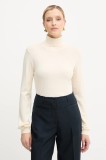 Silvian Heach pulover SESIN culoarea bej, light, cu guler, GPA25036LU
