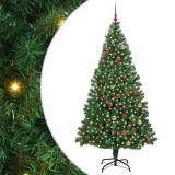 vidaXL Brad de Crăciun artificial Verde 180 cm PVC și Oțel și Plastic 3396921