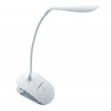 Cumpara ieftin Lampa LED, Esperanza Deneb ELD104W, cu clema de prindere, brat flexibil 21 cm, cablu 110 cm, alba