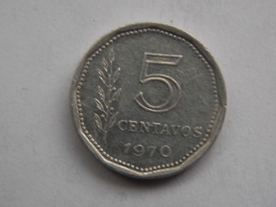 5 CENTAVOS 1970 ARGENTINA foto
