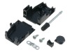 Carcasa Conectori D-Sub 9pin si HD 15pin, ENCITECH, Plastic, Unghi 90 Grade, Filet UNC 4-40, Sistem Suruburi Moletate