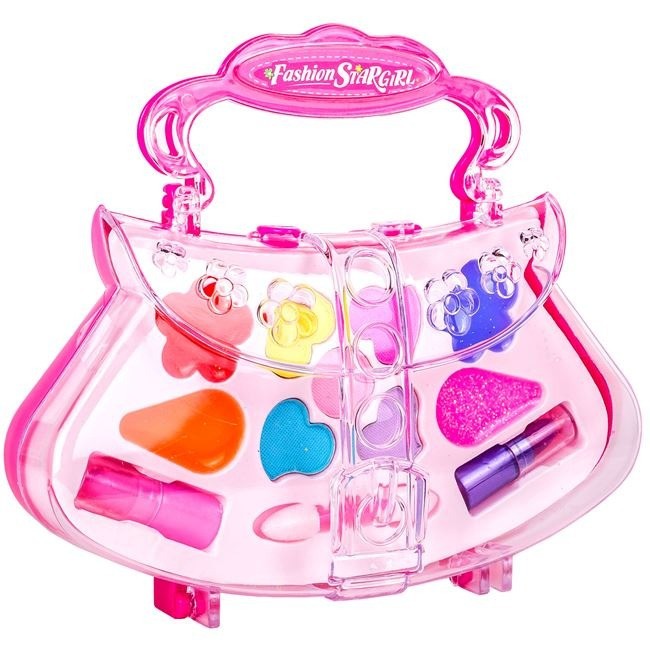 Set infrumusetare Shopiens&reg; pentru fetite cu fard de ochi, lipgloss, ruj de buze si gentuta