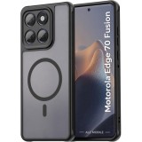 Husa pentru Motorola Edge 70 Fusion, Matte MagSafe, Protectie 360&deg;, Anti-Soc, Negru