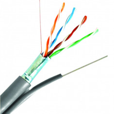 Cablu de retea F/UTP Well, cat.5e cu sufa, 8 fire din cupru 0.50mm, 305m
