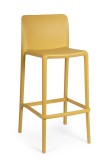 Cumpara ieftin Set 4 scaune bar polipropilena ocru Chloris 48x44x102 cm