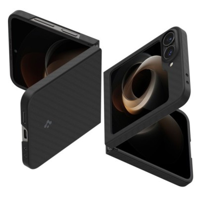Husa pentru Samsung Galaxy Z Flip6 - Spigen Air Skin - Aramid Black foto