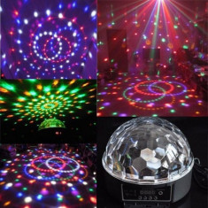 Glob lumini laser disco cu telecomanda si stick foto