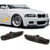 Indicatori laterali negri pereche potriviti pentru BMW Seria 3 E46 Coupe Cabriolet Sedan Touring Performance AutoTuning