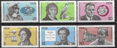 B1230 - Germania DDR 1980 - Celebritati 6v. neuzat,perfecta stare foto