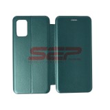 Husa Flip Cover Samsung Galaxy A02s, Protectie Rotunda, Verde Sea Green