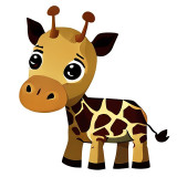 Cumpara ieftin Sticker decorativ, Girafa, Maro, 66 cm, 10939ST, Oem