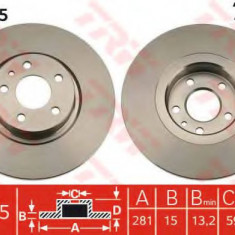 Disc frana ALFA ROMEO 147 (937) (2000 - 2010) TRW DF4025