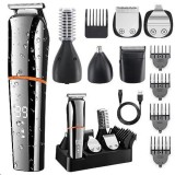 Cumpara ieftin Masina de Tuns si Ras Profesionala 6in1 BIRAI&reg; LK-860, Multifunctionala, Afisaj LED Inteligent, Lame Detasabile Titan, 4 Pieptani, Trimer, Shaver, Acu