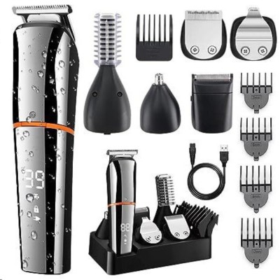 Masina de Tuns si Ras Profesionala 6in1 BIRAI&amp;reg; LK-860, Multifunctionala, Afisaj LED Inteligent, Lame Detasabile Titan, 4 Pieptani, Trimer, Shaver, Acu foto
