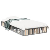 VidaXL Cadru de pat, gri sonoma, 75x190 cm, lemn prelucrat