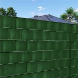Panou de gard pentru intimitate in gradina, PVC, 50 x 0.19 m, verde
