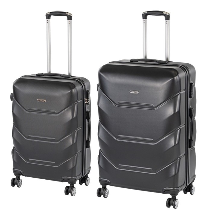 TraveLux Max VII gurul&oacute;s bőr&ouml;nd szett fekete