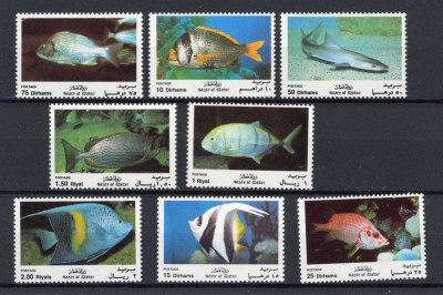QATAR-1991-PESTI-Serie completa de 8 timbre nestampilate Michel 959-966 foto