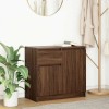 VidaXL Bufetă cu sertar Stejar maro 71x35x65 cm Lemn prelucrat 861604