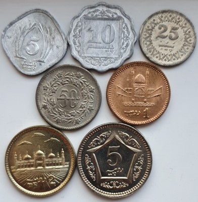 set 7 monede Pakistan 1981 - 2006 UNC - A024 foto