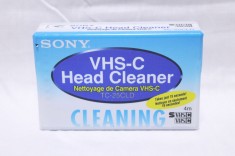 Caseta video VHS-C Sony pentru sters curatare cap camera video head cleaner foto