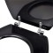 Capace WC, 2 buc., negru, MDF - 6