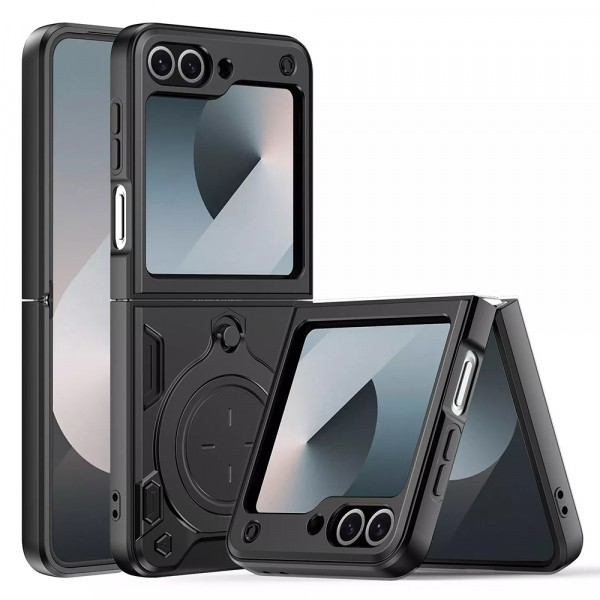 Husa pentru Samsung Galaxy Z Flip7 FE F741 / Z Flip6 F741, Techsuit, CamGuard Pro, Neagra