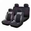 Set Huse Scaune Auto pentru Volkswagen Arteon - RoGroup Sport Line Gri, cu fermoare pentru bancheta rabatabila, 9 bucati