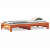 Gossi pat de zi cu extensie, maro ceruit, 90x190cm, lemn masiv de pin