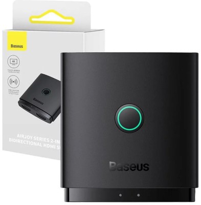 SWITCH HDMI bidirectional Baseus AirJoy Cluster 2 in 1, 4K@60Hz, negru &amp;quot;B01331105111-00&amp;quot; (timbru verde 0.18 lei) - 6932172631796 foto