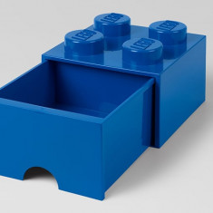 LEGO Cutii depozitare: Cutie depozitare LEGO 2x2 cu sertar, albastru
