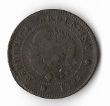 Moneda 1 centavo 1884 - Argentina, America Centrala si de Sud, Cupru (arama)