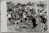 Elevi pe santier, perioada comunista// fotografie de presa, Romania 1900 - 1950, Portrete