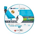 Furtun pentru irigare Cellfast Spring 1/2, lungime 15 m, 3 tuburi, duze pentru irigare, protectie UV, fara cadmiu si bariu