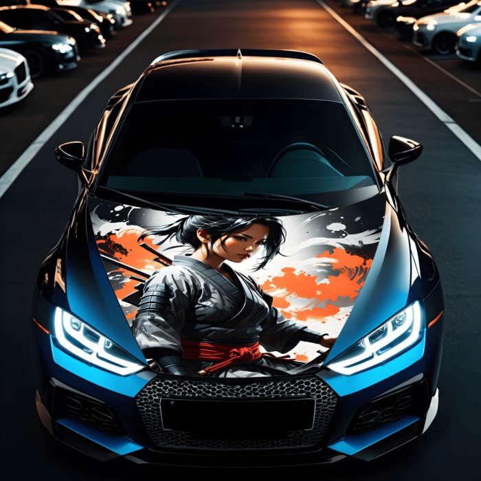 Folie Capota Auto &ldquo;Hood Art&rdquo; rezistenta la exterior, marime L (180 x 130cm) &ndash; Cod: AVX-CAPOTA-005L