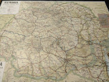 Harta turistica Romania Mare, 1930,uriasa 60x80 cm, caserata,Inst.Cart.Unirea BV