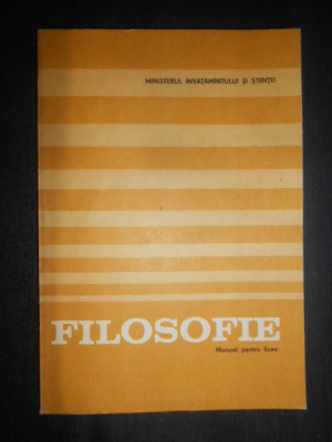 Ludwig Grunberg - Filosofie. Manual pentru licee (1990) foto