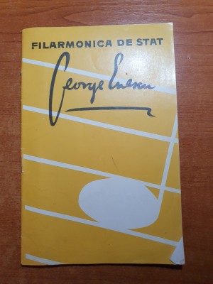 program filarmonica de stat george enescu 1965-1966 - sala palatului RPR foto