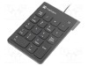 Tastatură numerică USB A neagră cu cablu NATEC PnP