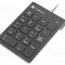 Tastatură numerică USB A neagră cu cablu NATEC PnP