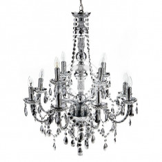 Candelabru 12 brate 12 luci Jewel argintiu foto