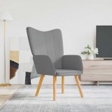 VidaXL Scaun de relaxare, gri deschis, material textil
