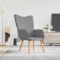 vidaXL Scaun de relaxare, gri deschis, material textil 327919