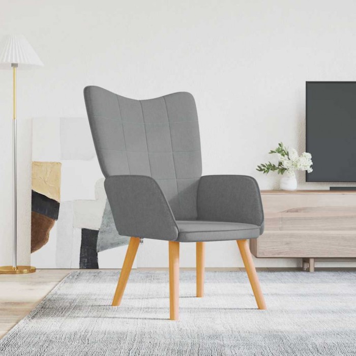 Gossi scaun de relaxare, gri deschis, material textil