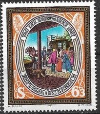 B0511 - Austria 1987 - Ziua marcii neuzat,perfecta stare