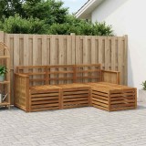 vidaXL Set de canapele de exterior 4 pcs natural 3384205